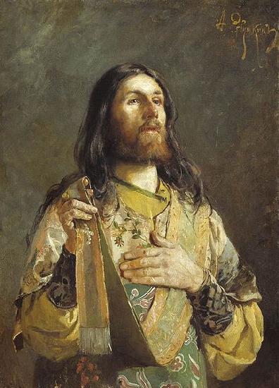 Andrei Ryabushkin Diakon. Etude. China oil painting art